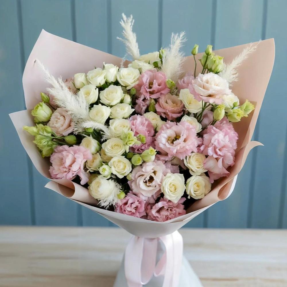 Букет цветов из: Альстромерии и Розы в Дыдымкине