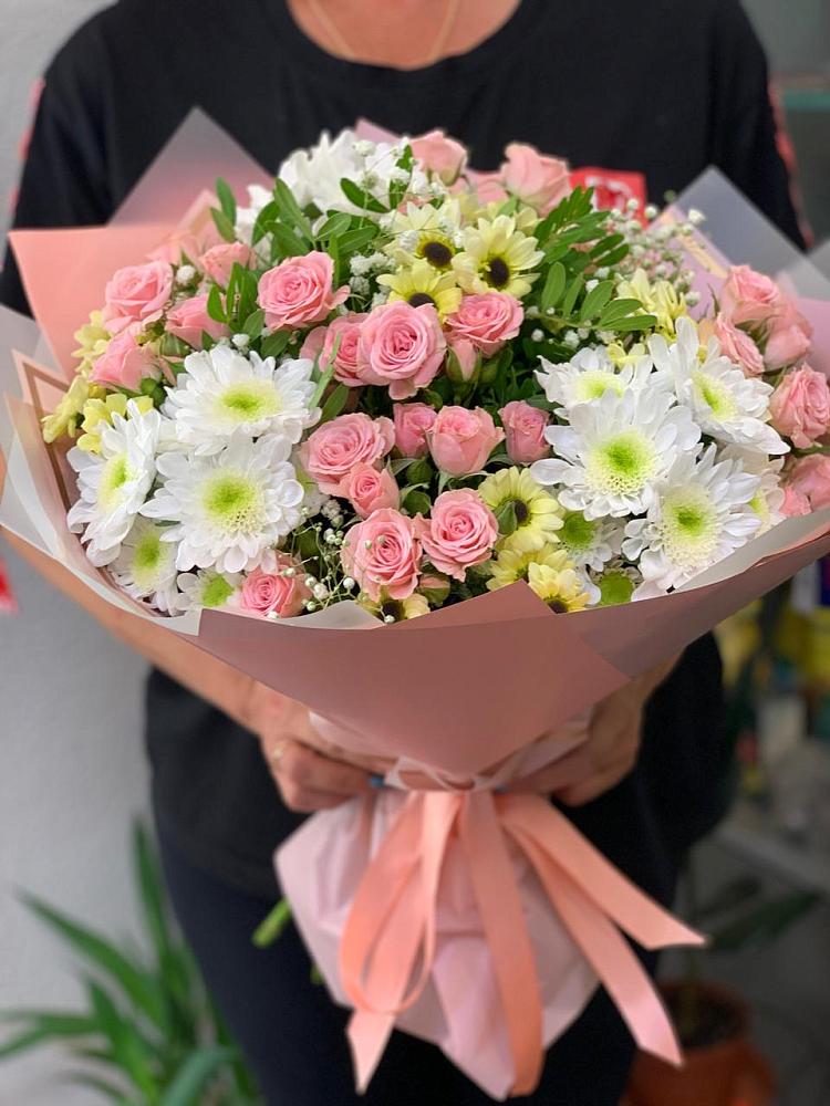 Букет цветов из: Розы и Хризантемы в Дыдымкине