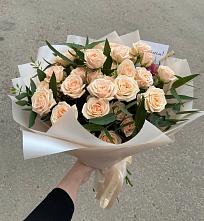Букет Кремовые розы Латте в Дыдымкине