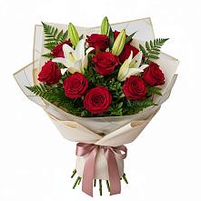 Букет цветов из:  Лилии и Розы #REPLACE_PRED# Дыдымкине