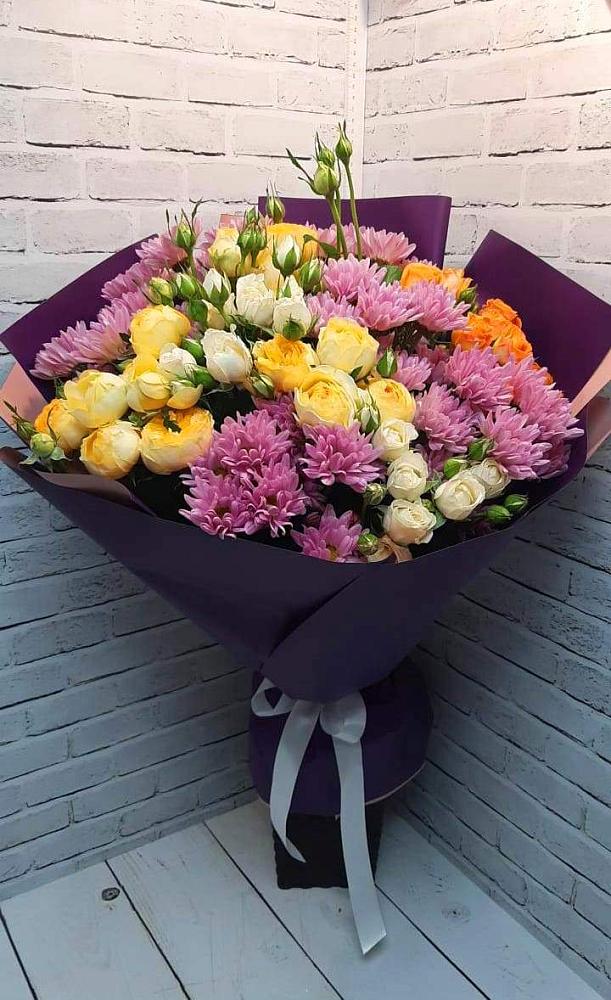 Букет цветов из: Хризантемы и Розы в Дыдымкине