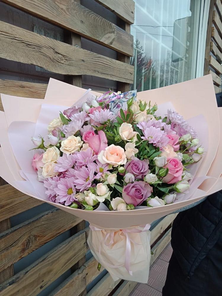 Букет цветов из: Розы и Хризантемы в Дыдымкине