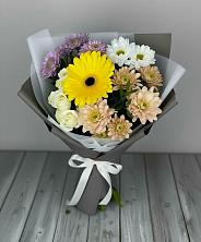Букет цветов из:  Розы, Герберы и Хризантемы в Дыдымкине