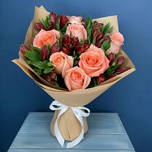 Букет цветов из:  Розы и Альстромерии #REPLACE_PRED# Дыдымкине