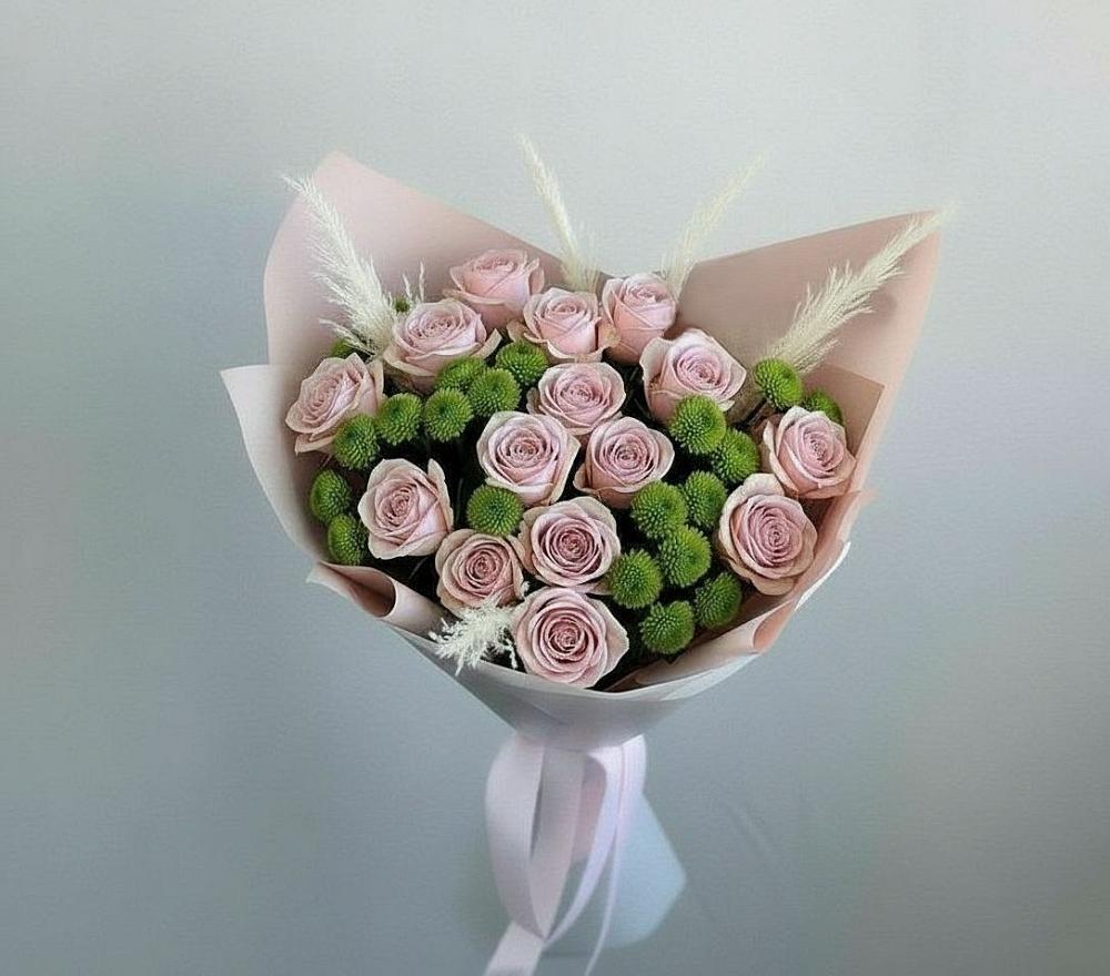 Букет цветов из: Розы и Хризантемы в Дыдымкине