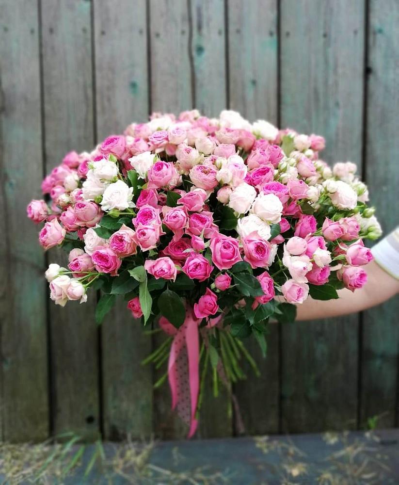 Букет Розовые кустовые розы Натали и Лав Лидия в Дыдымкине