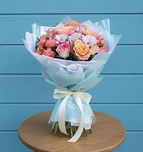 Букет цветов из:  Хризантемы и Розы в Дыдымкине