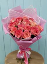 Букет 15 Розовых роз Равель в Дыдымкине