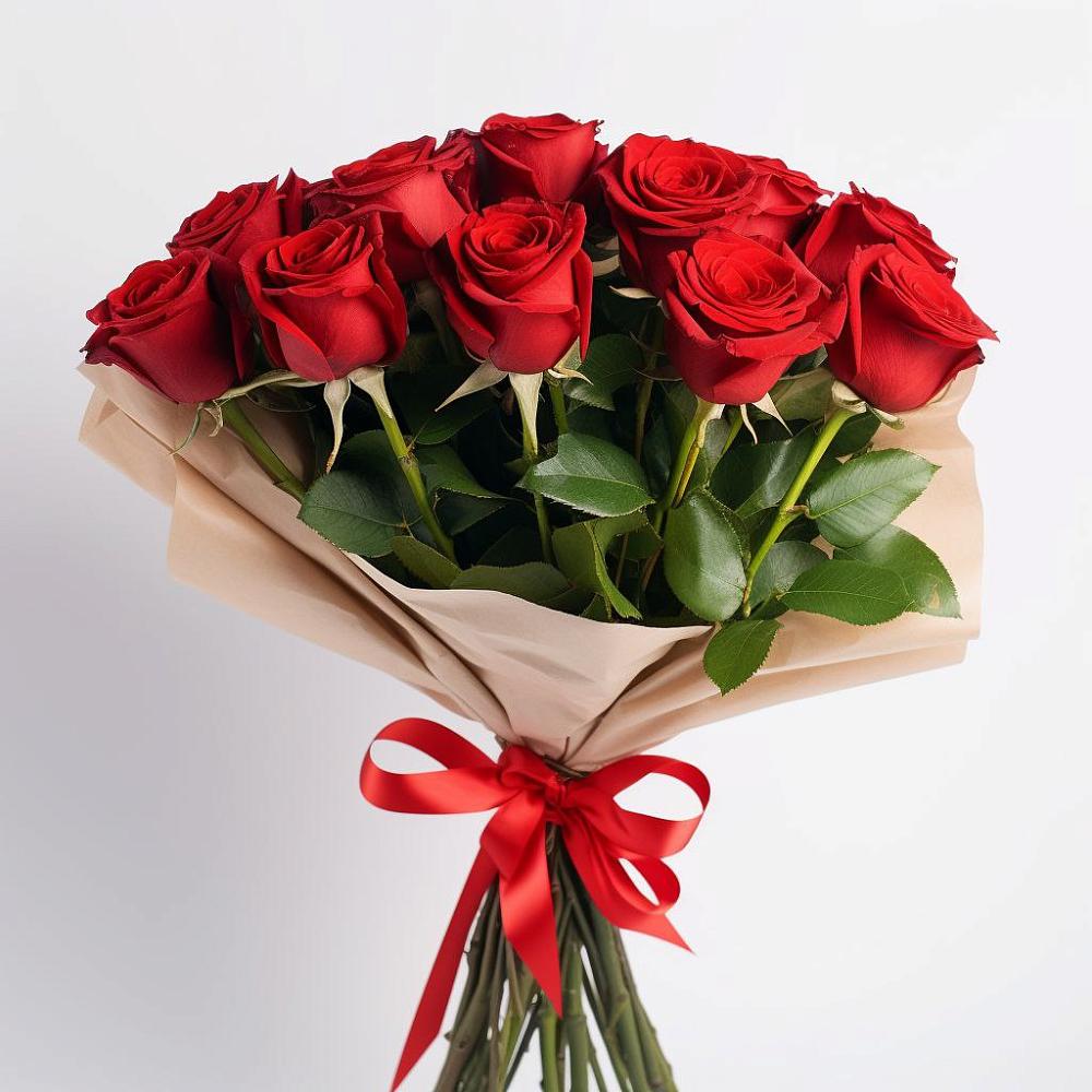 Букет 11 Красных роз Эдлесс Лав в Дыдымкине